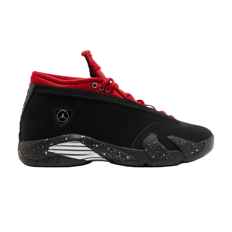 Wmns Air Jordan 14 Retro Low 'Red Lipstick' Black/Metallic Silver/Gym Red