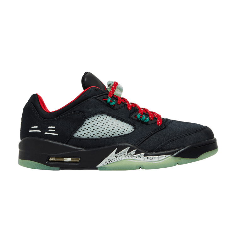 CLOT x Air Jordan 5 Retro Low 'Jade' Black/Classic Jade/Fire Red/Metallic Silver
