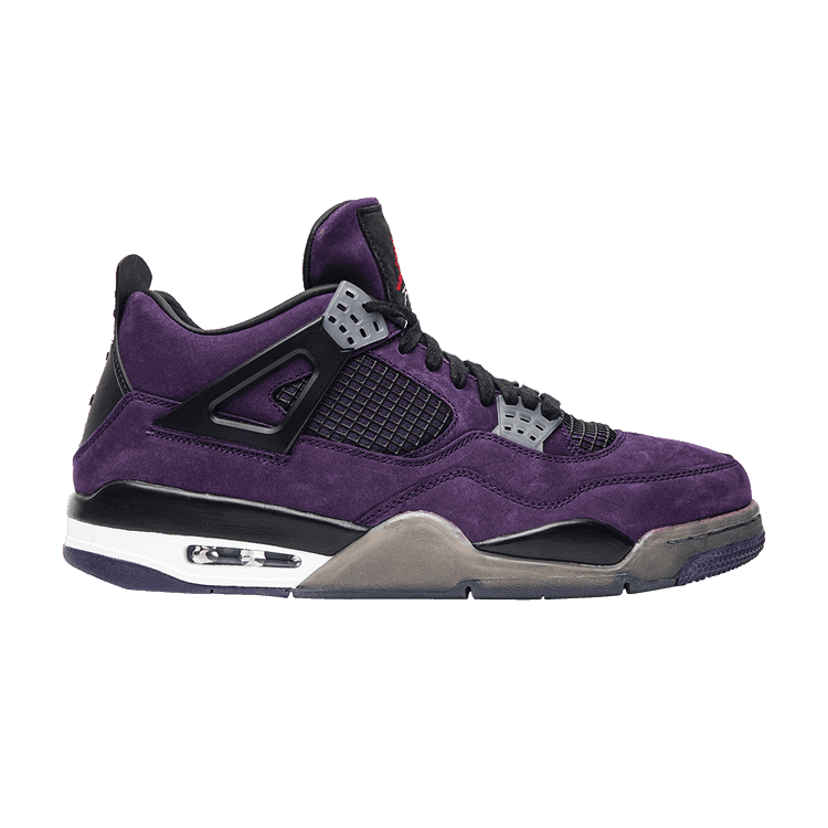 Travis Scott x Air Jordan 4 Retro 'Purple Suede - White Midsole' Friends & Family Purple Dynasty/Varsity Red/Black