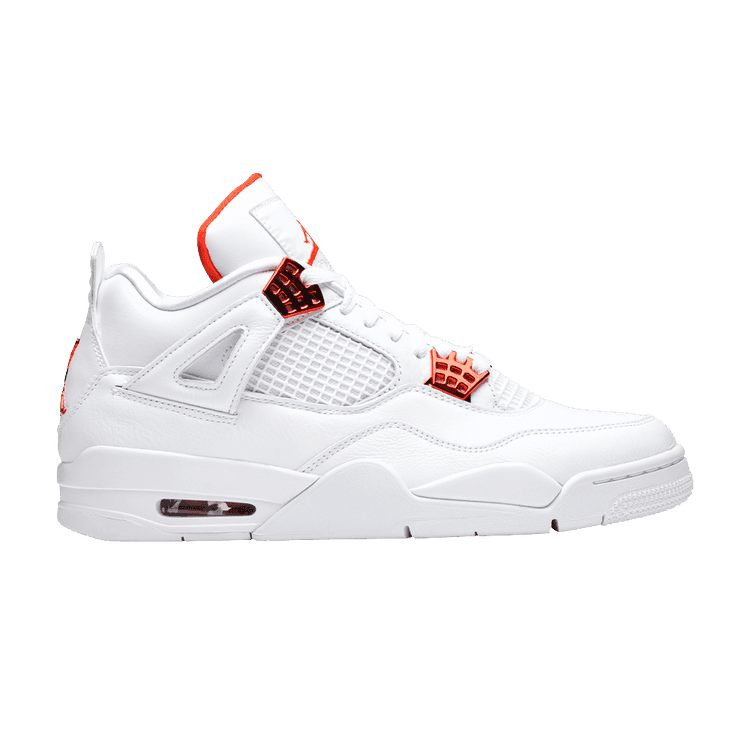 Air Jordan 4 Retro 'Orange Metallic' White/Total Orange/Metallic Silver