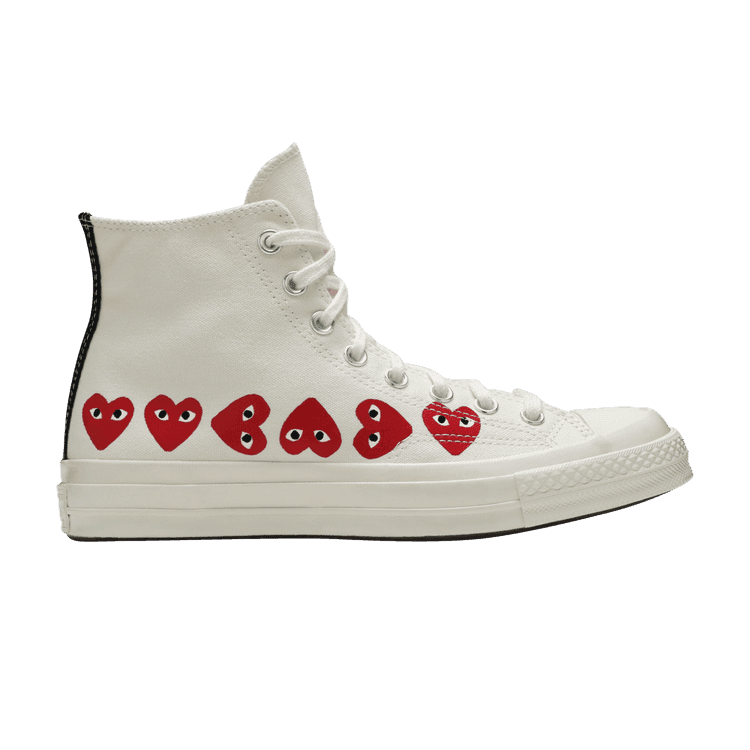 Comme des Garçons Play x Converse Chuck 70 Hi Top 'Multi Heart' White