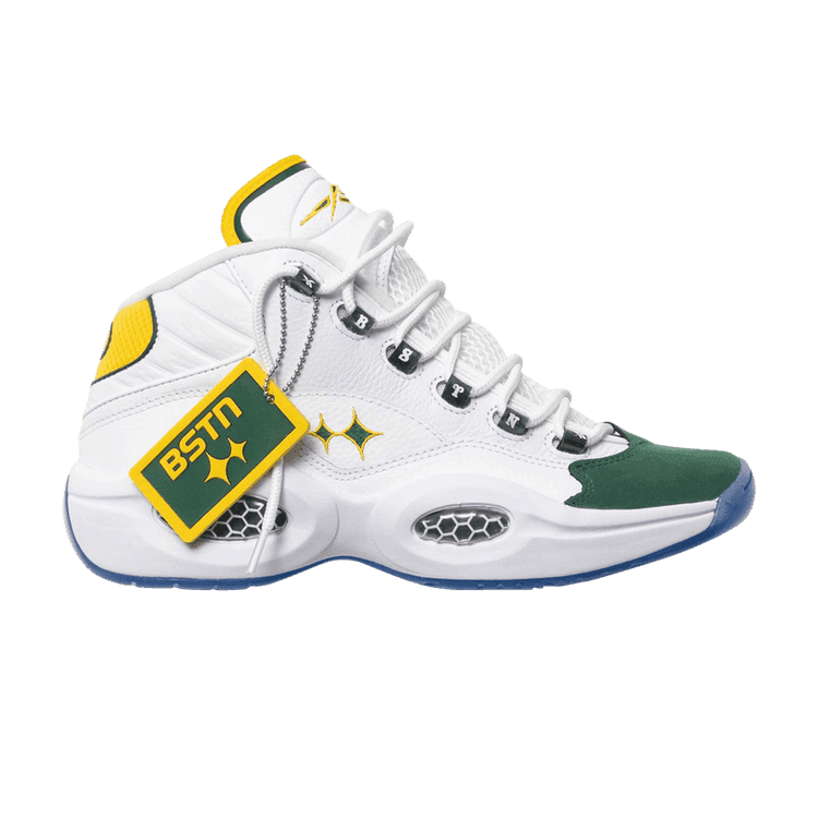BSTN x Reebok Question Mid 'Bethel High' Footwear White/Dark Green/Always Yellow