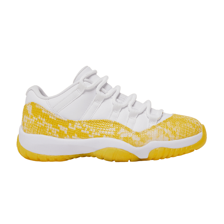 Wmns Air Jordan 11 Low 'Yellow Snakeskin' White/Tour Yellow/Sail