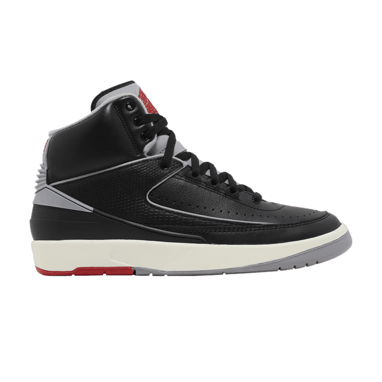 Air Jordan 2 Retro 'Black Cement' Black/Cement Grey/Fire Red/Sail