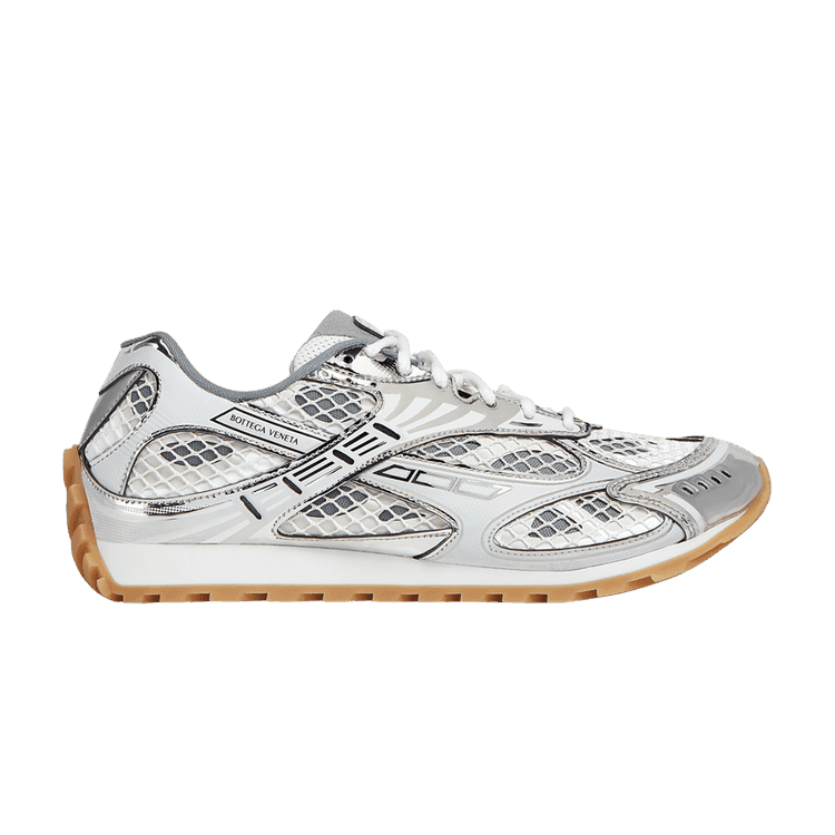 Bottega Veneta Orbit Sneaker 'White Silver' Silver/White/Optic White Rubber