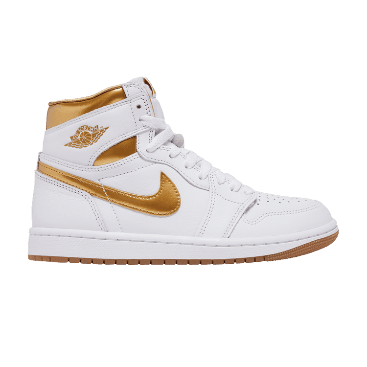 Wmns Air Jordan 1 Retro High OG 'Metallic Gold' White/Metallic Gold/Gum Light Brown