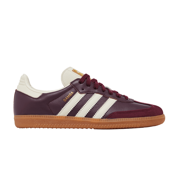 adidas Wmns Samba OG 'Maroon' Maroon/Cream White/Gold Metallic