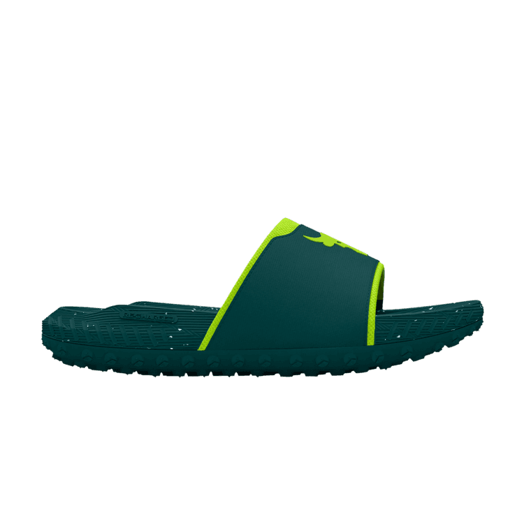 Under Armour Project Rock 3 Slide 'Hydro Teal High Vis Yellow' Hydro Teal/High Vis Yellow