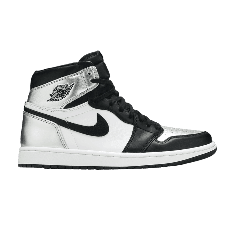Wmns Air Jordan 1 Retro High OG 'Silver Toe' Black/Metallic Silver/White/Black