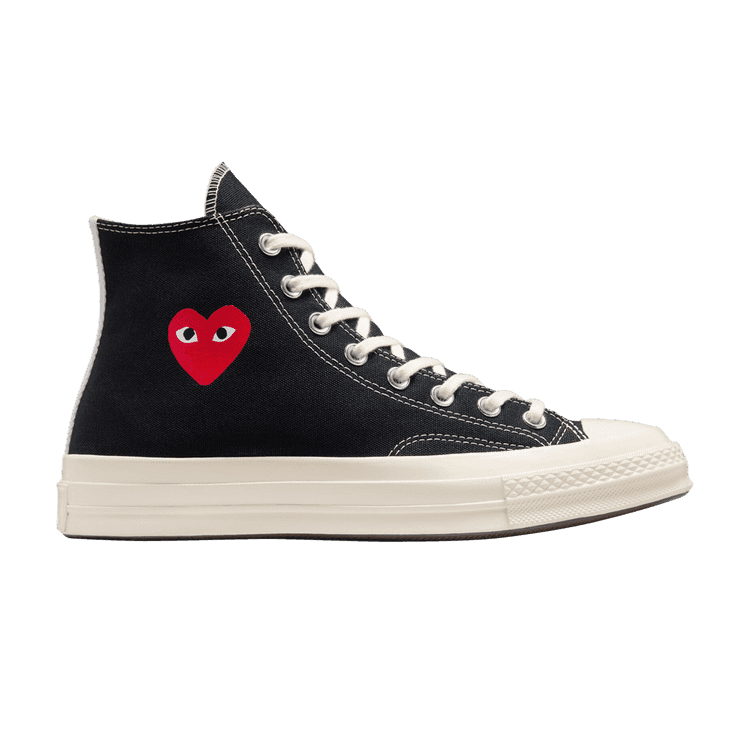 Comme des Garçons PLAY x Converse Chuck 70 High 'Single Heart - Black' Black/Red/Egret