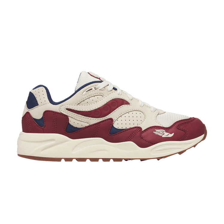 Saucony Grid Shadow 2 'Ivy League' Cream/Burgundy