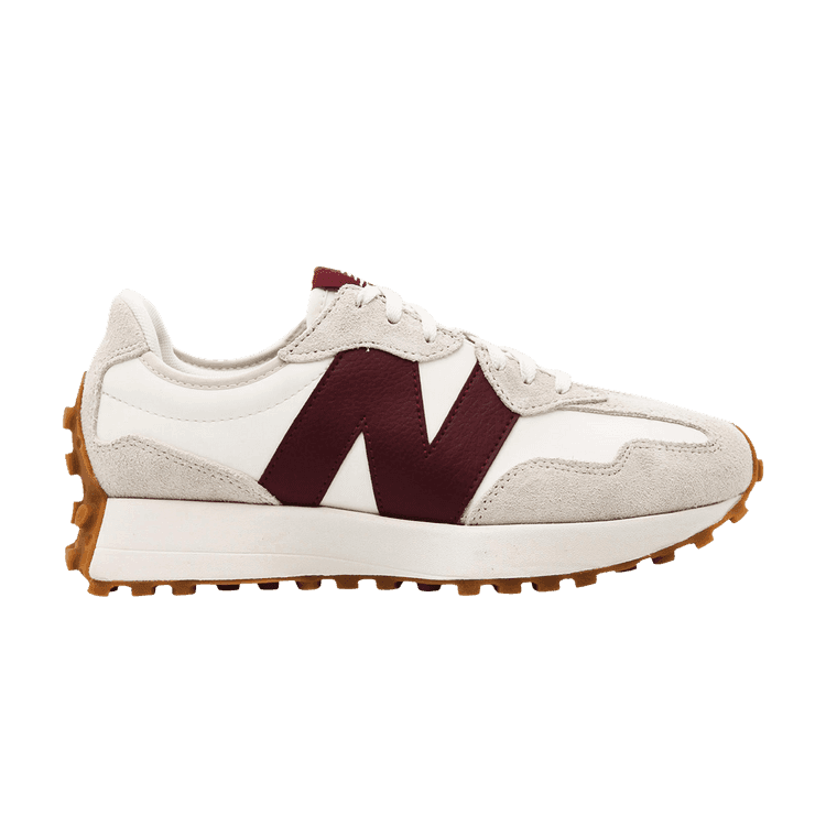 New Balance Wmns 327 'White Dark Red' White/Light Grey/Dark Red