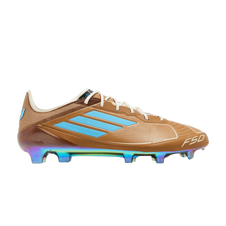 Bad Bunny x adidas Messi Adizero F50 Elite FG 'La Voz De Los Fans' Cardboard/Cream White/Bright Cyan