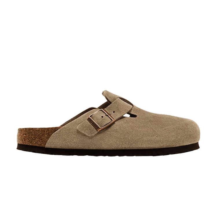 Birkenstock Boston Soft Footbed Suede Narrow Fit 'Taupe' Taupe