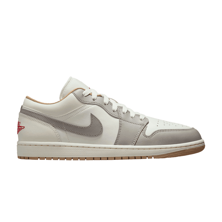 Air Jordan 1 Low 'Sail College Grey' Sail/College Grey/Hemp/Fire Red