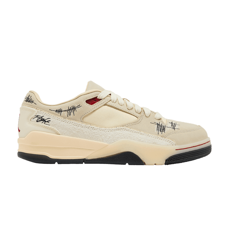 Who Decides War x Air Jordan Wmns Jordan Flight Court 'The World Is Your Court - Crèpe' Coconut Milk/Varsity Red/Muslin/Off Noir