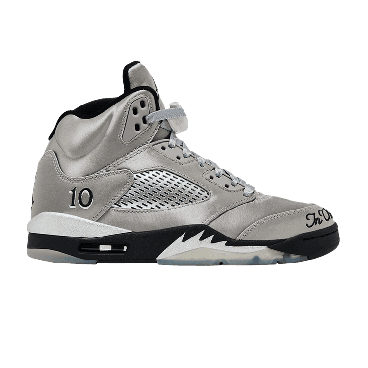 Wmns Air Jordan 5 Retro 'Wings' Medium Grey/Black/Metallic Silver
