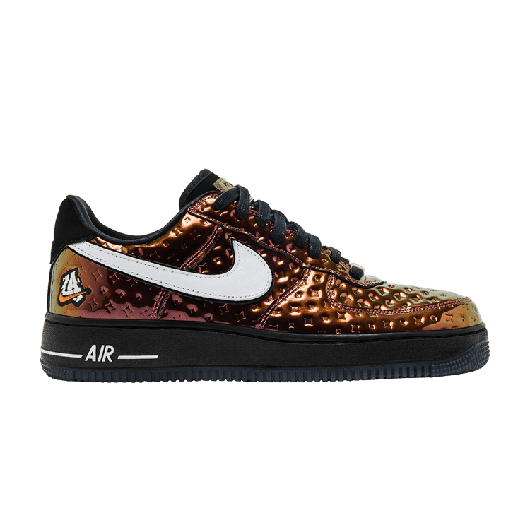 Nike Air Force 1 Low 'Warning Label' Black/White-Picante Red-Key Lime-University Gold-Metallic Silver