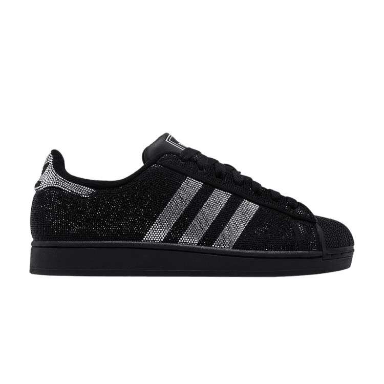 adidas Wmns Superstar 2 'Rhinestone Black Silver' Core Black/Silver Metallic/Off White