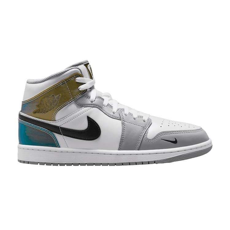 Air Jordan 1 Mid SE 'White Wolf Grey Black' Multi-Color/White/Wolf Grey/Black