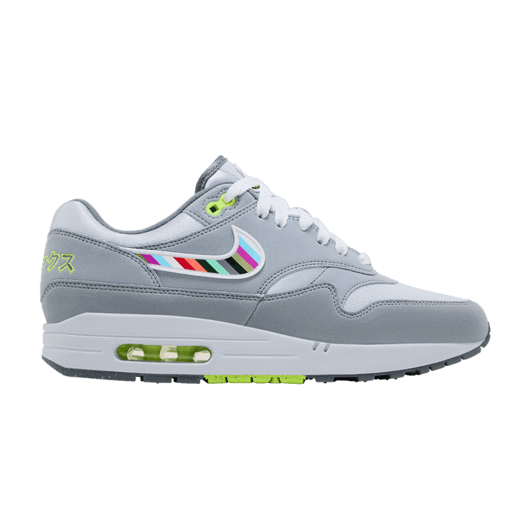 Nike Air Max 1 DOAF UO 'Tokyo' PE Wolf Grey/Multi-Color–Pure Platinum-Volt