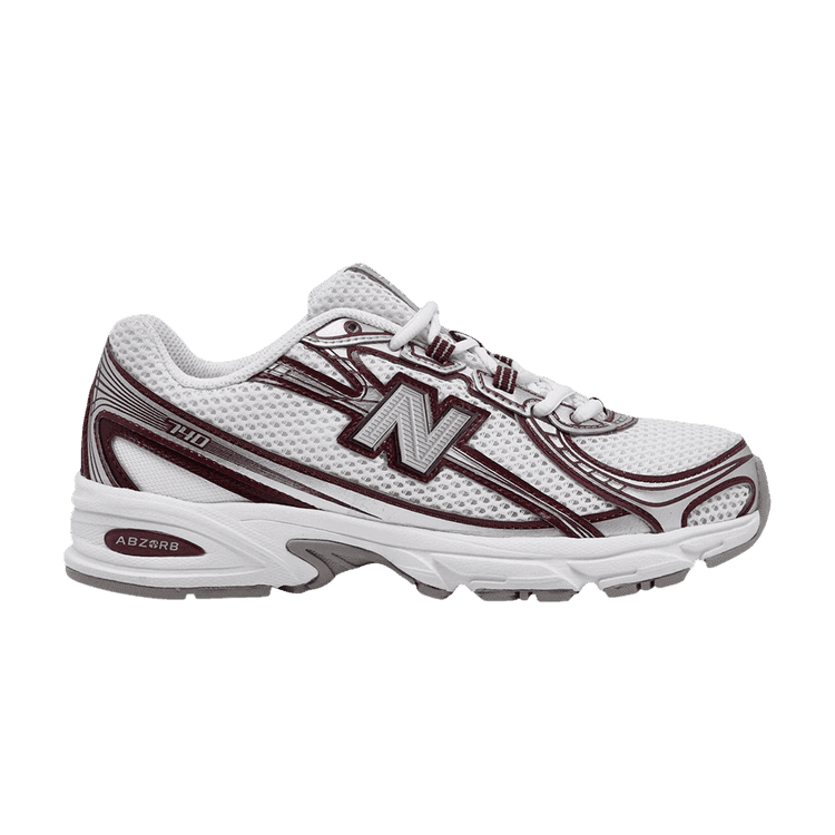 New Balance 740 'White Burgundy Silver' White/Burgundy/Silver